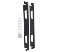 Lot de 2 ou 4 supports muraux en métal compatibles avec Toughbuilt pour boîtes à outils Stacktech pour charges lourdes en fer noir pour plaques de montage robustes pour atelier, garage, systèmes de