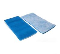 Lot de 2 ou 4 tampons filtrants remplaçables pour cabine de pulvérisation Master Systems 40 x 18,5 x 1,5 cm en fibre de coton double couche Bleu et blanc