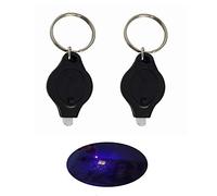 Lot de 2 ou 5 mini lampes de poche LED UV - Porte-clés - Détecteur d'argent - 7 couleurs