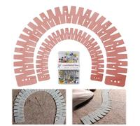 Lot de 2 ourlets en silicone souple pour projets de couture sans couture, règle résistante à la chaleur avec trou de mesure antidérapant, règle d'ourlet résistante à la chaleur pour matelassage et