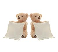 lot de 2 oursons interactifs en peluche avec fonction peek-a-boo pour bébés - Doudou d'éveil - BARNIE