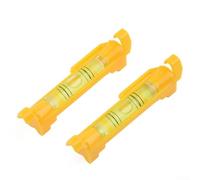 Lot de 2 outils à bulles à suspendre pour niveau à bulle - Pour pose de brique, maçonnerie, carrelage, plomberie, arpentage, projets de construction, orange et jaune, 75 mm (orange)