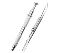 Lot de 2 outils de bijoux en métal avec mécanisme de verrouillage, quatre griffes, équipement de bricolage pour le travail des pierres précieuses, outils de bijoux en métal