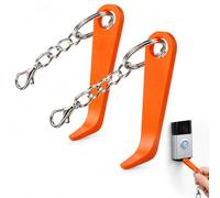 Lot de 2 outils de démontage de sonnette Ring e libération pour | 2 clés de déverrouillage en plastique orange avec porte-clés pour le retrait, le chargement, la réinitialisation de l'accès