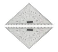 Lot de 2 outils de dessin en acrylique pour navigation maritime précise | Rapporteur triangulaire de navigation marine de 300 mm pour navires, yachts, bateaux, cartographie, ingénierie, enseignement