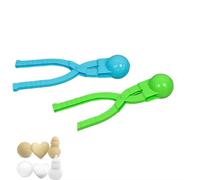 Lot de 2 outils de fabrication de boules de neige avec poignée, kit de fabrication de boules de neige, moule à boules de neige, jouets de neige, pour extérieur, intérieur, hiver, lutte contre les