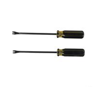 Lot de 2 outils de levage d'agrafes de levier avec lame en acier au chrome vanadium traité thermiquement et tête en V pour enlever les clous et les épingles de tapisserie