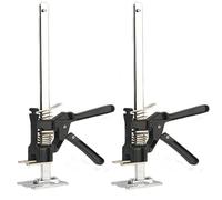 Lot de 2 outils de levage manuel, cric à main, à hauteur réglable de 38 cm - Pour porte et panneau en bois