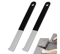 Lot de 2 outils de levage pour pavés - Avec grattoir à joints - Outil professionnel pour enlever les pierres de terrasse - Avec fentes de préhension