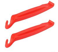 Lot de 2 outils de levier de pneu pour moto et utilisation, fabriqués à partir de PVC pour éviter les dommages aux jantes, dispose d'un crochet pour sécuriser le levier sur le rayon, idéal pour la