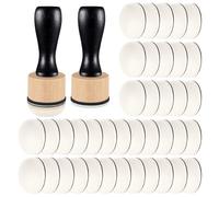 Lot de 2 outils de mélange d'encre avec 40 tampons en mousse de rechange, pinceaux de mélange d'encre pour la fabrication de cartes, fournitures artistiques pour la détresse, le mélange et plus encore