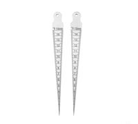Lot de 2 outils de mesure de l'écart d'épaisseur en acier de 1 à 15 mm pour une mesure précise des trous et des ouvertures, taille miniature, résistant à l'usure, argenté