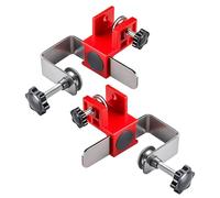 Lot de 2 outils de montage pour façade d'armoire, fixation adaptative, jauge de perçage pour raccords d'onglet, fixation de meubles, porte de cuisine, travail du bois