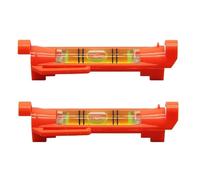 Lot de 2 outils de niveau de corde de suspension avec crochets moulés pour alignement horizontal des bulles - Niveau acrylique et plastique de 7,6 cm pour la construction, la disposition