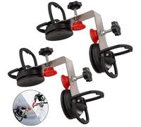 Lot de 2 outils de nivellement de carrelage à ventouse, fixation d'angle de 90 degrés avec forte adhérence pour un alignement précis, cadre en acier inoxydable pour une installation sûre du verre et