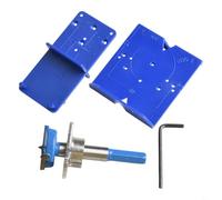 Lot de 2 outils de perçage à charnière de 35/40 mm pour installation de meubles, d'armoire, outils de travail du bois avec trous de guidage pré-percés (le paquet bleu)