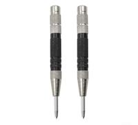 Lot de 2 outils de poinçonnage central avec composants traités thermiquement pour marquage sur acier, bois, plastique et verre trempé