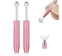Lot de 2 outils de préhension pour boule de piercing - 4 pinces à épiler diamant pour changer facilement les bijoux, outil de retrait de piercing - Outil de ramassage de pierres précieuses en acier