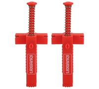 Lot de 2 outils de recherche de maçonnerie en plastique rouge, assistant de mesure de ligne de maçonnerie murale, positionnement précis d'angle intérieur et extérieur, pour la construction de murs de