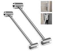 Lot de 2 outils de réglage de charnière de porte - Outil universel pour portes de sécurité incendie et de sécurité - Montage facile et ajustement précis (2, argenté)