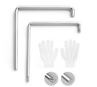 Lot de 2 outils de réglage pour portes et fenêtres, clé hexagonale 4 mm, Torx TX15, Siegenia, Winkhaus