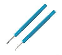 Lot de 2 outils de retrait de barre de ressort de montre en alliage d'acier avec pointes en acier fin pour extraction de goupille et remplacement de bracelet, idéal pour horloger et réparer (bleu)