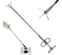 Lot de 2 outils de retrait de canalisations avec 4 griffes - Serpent de plomberie flexible pour toilettes, égout, douche, cuisine, salle de bain (0,9 m)