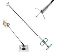 Lot de 2 outils de retrait de canalisations avec 4 griffes - Serpent de plomberie flexible pour toilettes, égout, douche, cuisine, salle de bain (2 m)