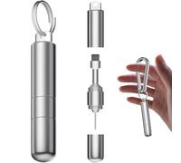 Lot de 2 outils de retrait de carte SIM avec brosse de nettoyage | Porte-clés EDC portable | Broches d'éjection en alliage pour l'entretien des accessoires de téléphone