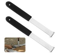 Lot de 2 outils de retrait de pavé, extracteur de pavé robuste avec grattoir à double joint, rainure micro-dentée et poignée antidérapante, outil d'extraction de brique pour jardin, pelouse, terrasse