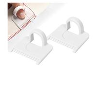 Lot de 2 outils de verrouillage des bords et guide de jauge de couture, règle de matelassage double fonction pour points droits et incurvés, kit professionnel de modèle de couture à faire soi-même