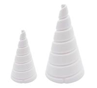 Lot de 2 outils d'enroulement de bobine avec cône Fibonacci pour projets de fil de cuivre dans le jardinage et les zones électriques avec construction durable en polypropylène (petit + grand)