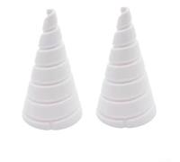 Lot de 2 outils d'enroulement de fil pour le jardinage et l'utilisation électrique, avec forme de cône Fibonacci et matériau PP, conçus pour les bobines de fil de cuivre (2 grands)