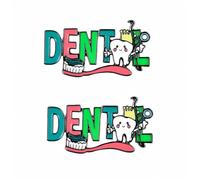 Lot de 2 outils dentaires mignons et broches en émail - Cadeau unique pour les dentistes, les hygiénistes dentaires et les amateurs de soins bucco-dentaires