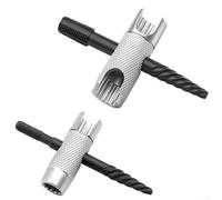 Lot de 2 outils d'installation 4 en 1 pour raccord de graisse hexagonal 3/8 5/16 7/16" et M10 x 1 M8 x 1 1/4-28 Sae 1/8 NPT en acier chromé