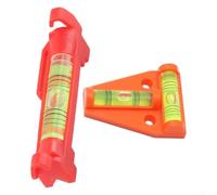 Lot de 2 outils triangulaires de niveau de corde à bulles pour construction, maçonnerie, carrelage, arpentage, orange, 75 mm