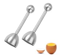 Lot de 2 Ouvre-Œufs en Acier Inoxydable,Ouvre Oeuf Coupe Oeuf à la Coque Outil de Cuisine,Coupe-Coquille pour Oeufs durs et Mous, Toqueur Oeuf