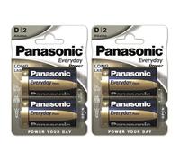 Lot de 2 Packs 2 Piles Alcalines Everyday Power SILVER Batterie LR20 / D 1,5V