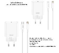 Lot de 2 Packs Chargeur 20W USB-C + Câble Lightning - iPhone 14/13/12