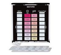 Lot de 2 packs de 10 testeurs de piscine 2 en 1, testeur d'eau et de chlore DPD1 et Phenol Red Tablettes de réactifs