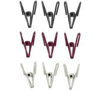 Lot de 2 packs de 9 pinces ferme-sachets en métal - - ALTOBUY Multicolore