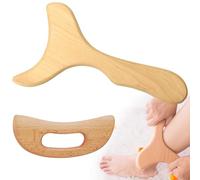 Lot de 2 pagaies de massage pour madérothérapie et drainage lymphatique - Appareil de massage en bois - Massage manuel Gua Sha Board - Outil de massage Body Gua Sha Trigger