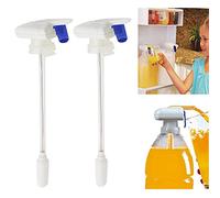 Lot de 2 pailles automatiques - Robinet électrique magique - Distributeur d'eau - Distributeur de boisson - Portable - Anti-déversement - Pour jus, bière, lait - Robinet de réfrigérateur (2 x Bleu)