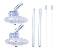 Lot de 2 Pailles de Rechange pour Bouteilles d'Eau - Tuyaux en Silicone, Brosses et Accessoires pour Biberons - Extensions Incluses