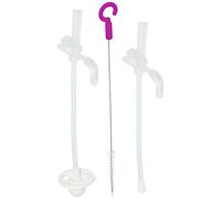 Lot de 2 pailles et brossette pour tasse à paille lestée