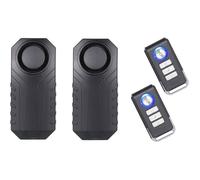 Lot de 2 pair Alarme Antivol Moto/Vélo avec Télécommande Étanche, Sirène 113 dB Pour Moto, Vélo, Scooter & Vélo Électrique Alarme