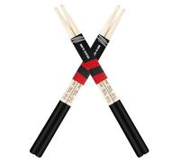 Lot de 2 paires de baguettes de batterie en bois massif naturel - Poids équilibré - Poignée antidérapante - Accessoires d'entraînement de batterie en direct et kit de batterie - Baguettes à percussion