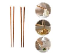Lot de 2 paires de baguettes de cuisine en bois extra longues réutilisables pour frire dans une casserole chaude (taille : 33 cm)