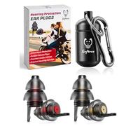Lot de 2 paires de bouchons d'oreille de moto, réduction du bruit du vent et protection auditive de qualité supérieure - Bouchons d'oreilles réutilisables pour les sports automobiles, le parachuting