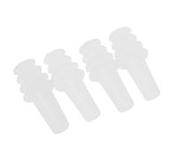 Lot de 2 paires de bouchons d'oreilles réutilisables en silicone pour voyage en avion Blanc 2,8 x 1,2 cm